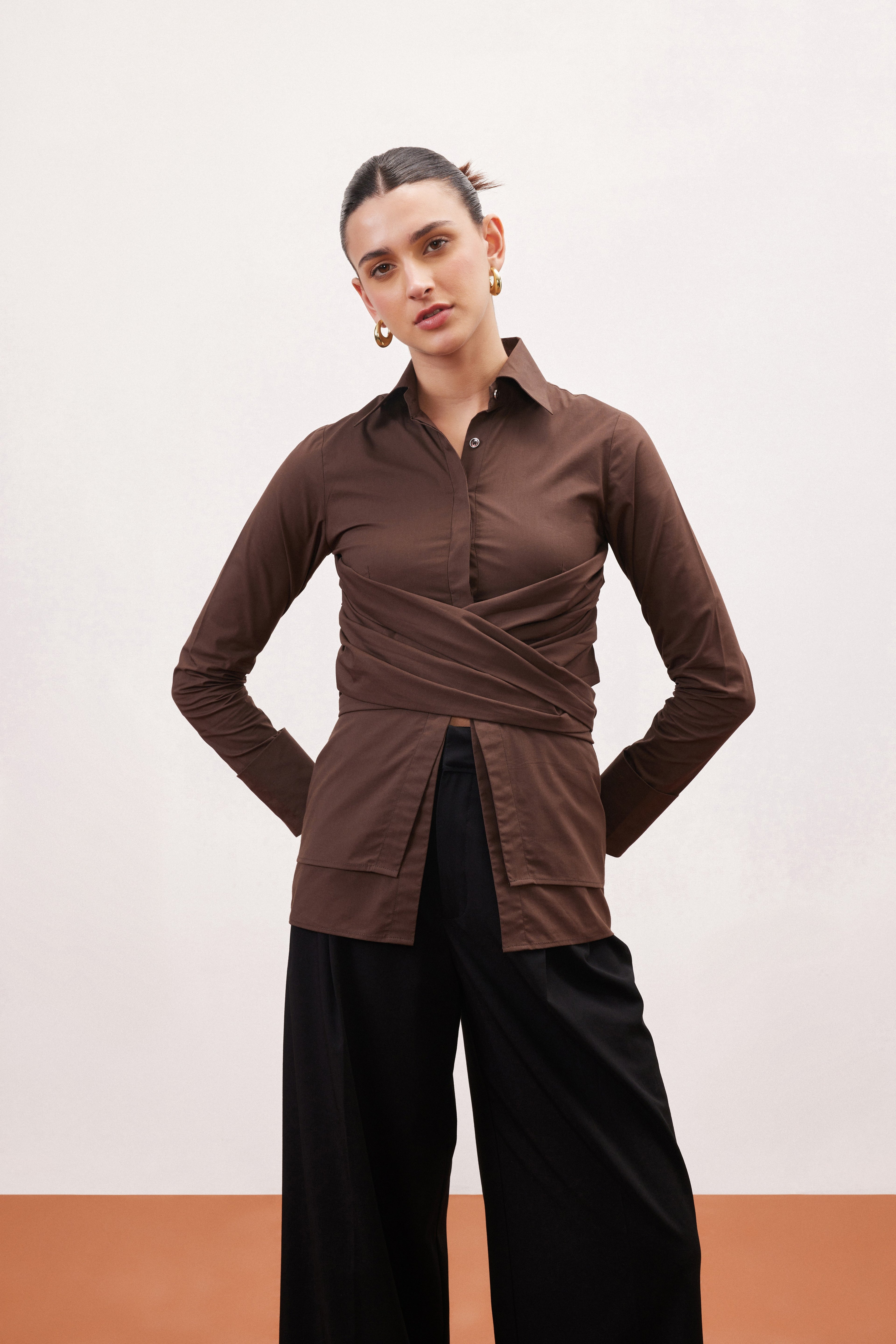 COCOA WRAP SHIRT