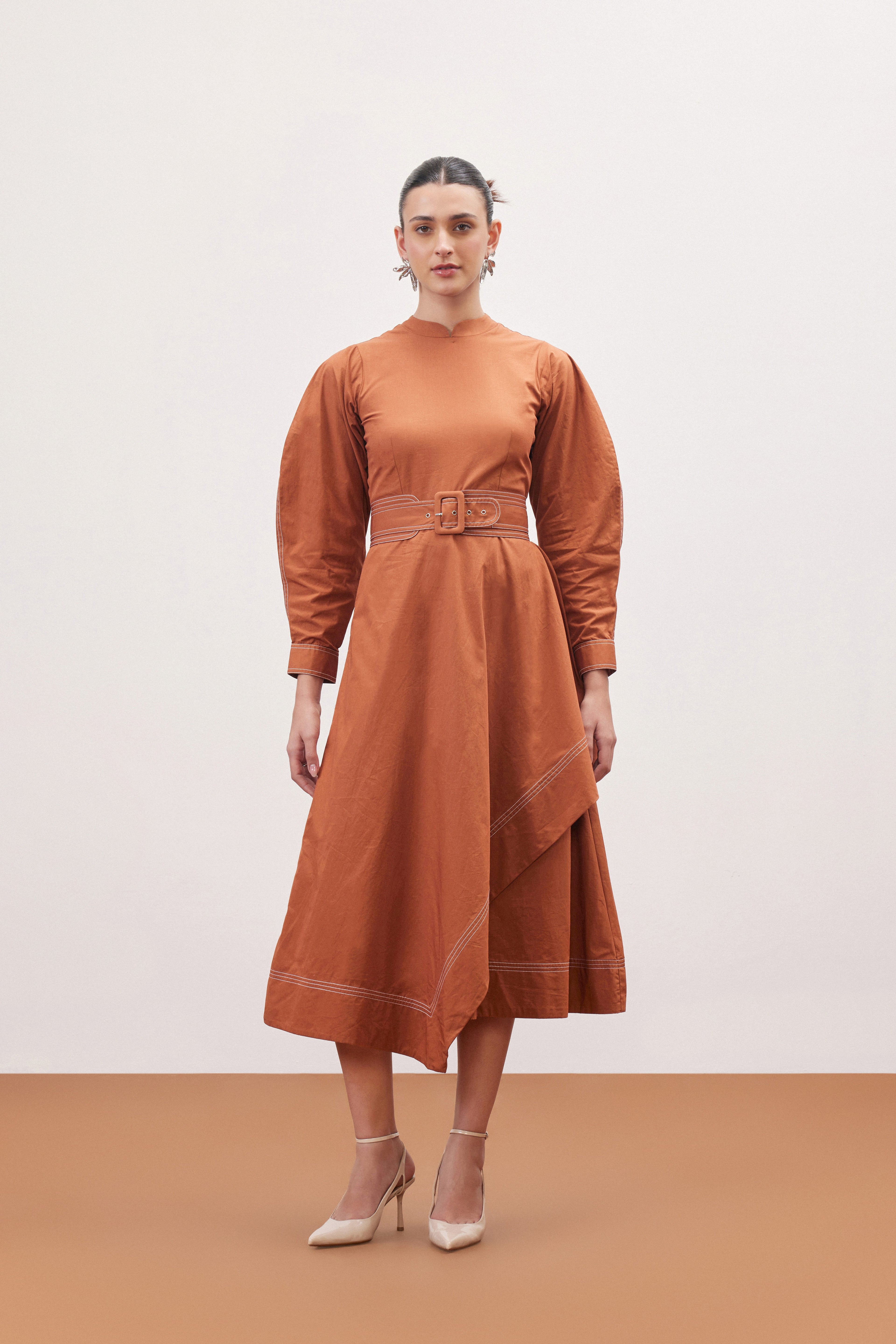 RUST MARIGOLD DRESS