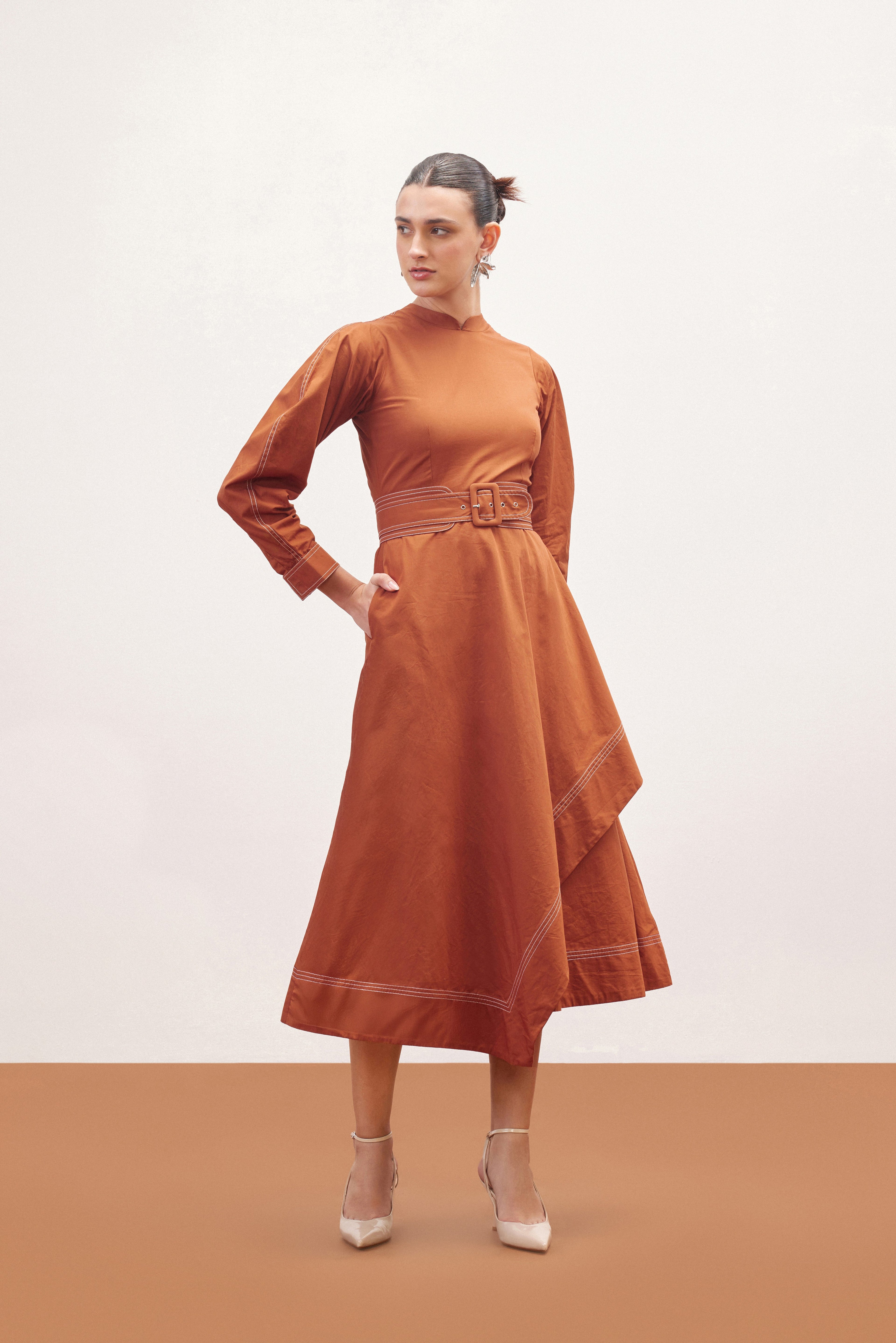 RUST MARIGOLD DRESS