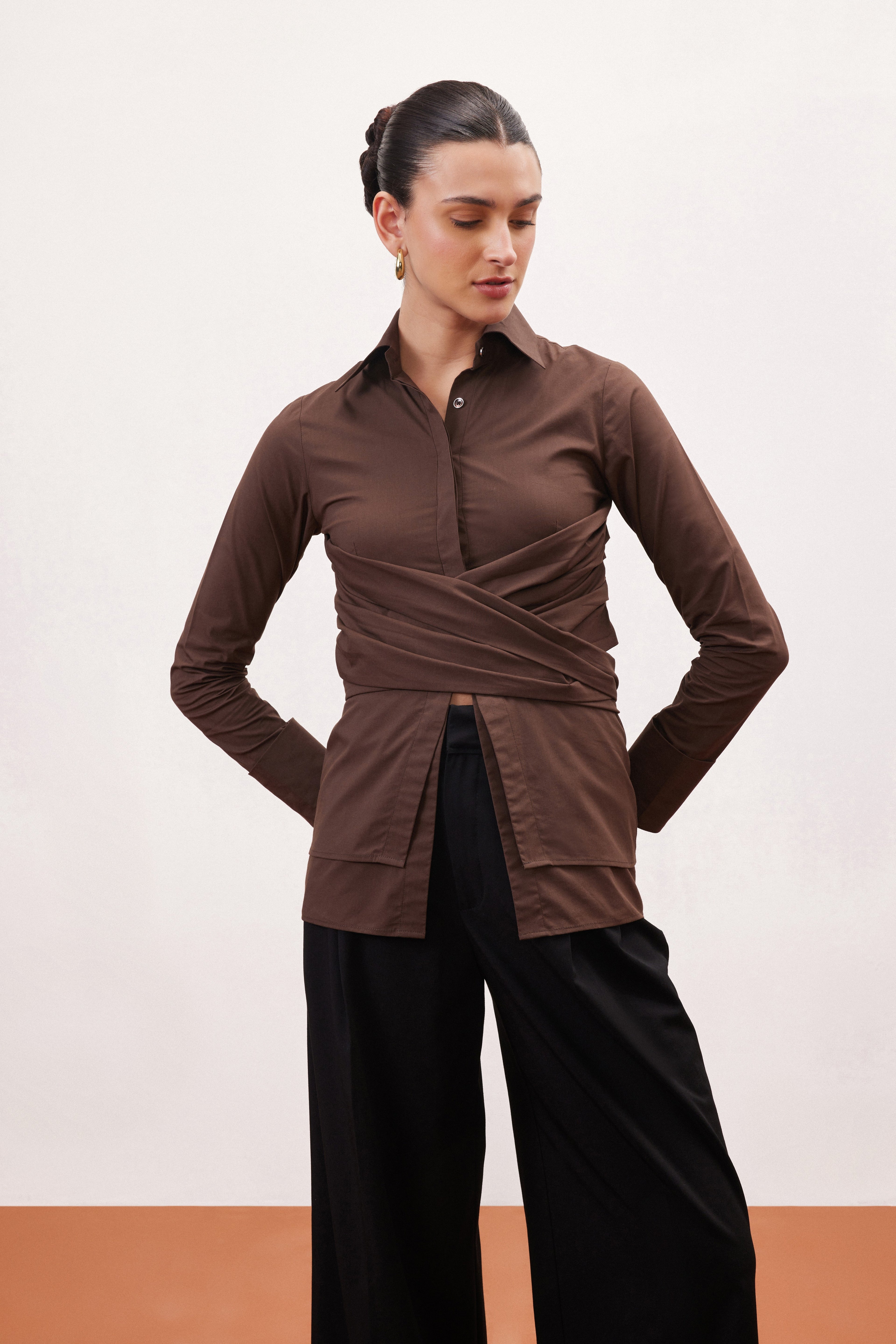 COCOA WRAP SHIRT