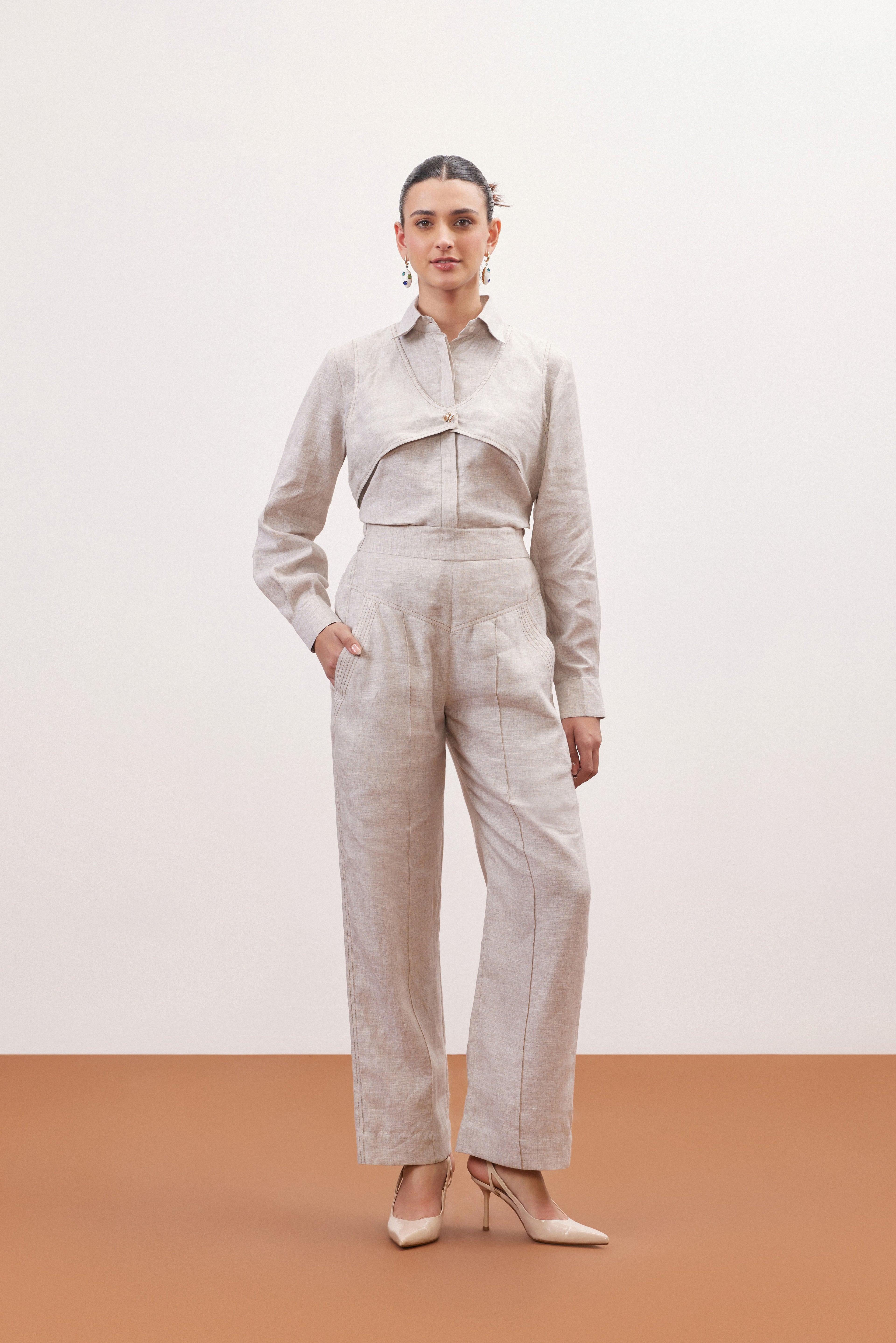 LINEN ROOTED CO-ORD SET