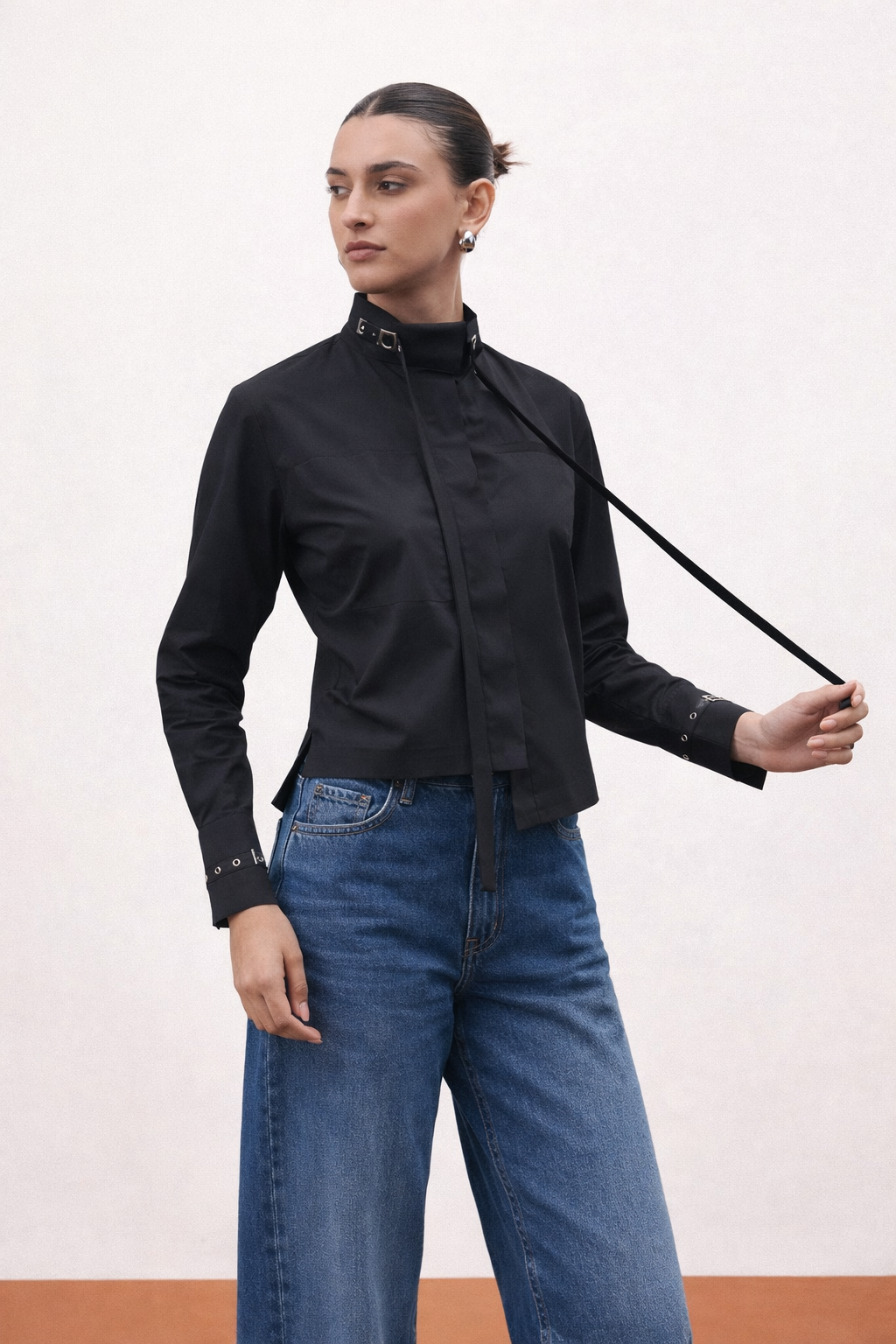 EYELETS SHIRT