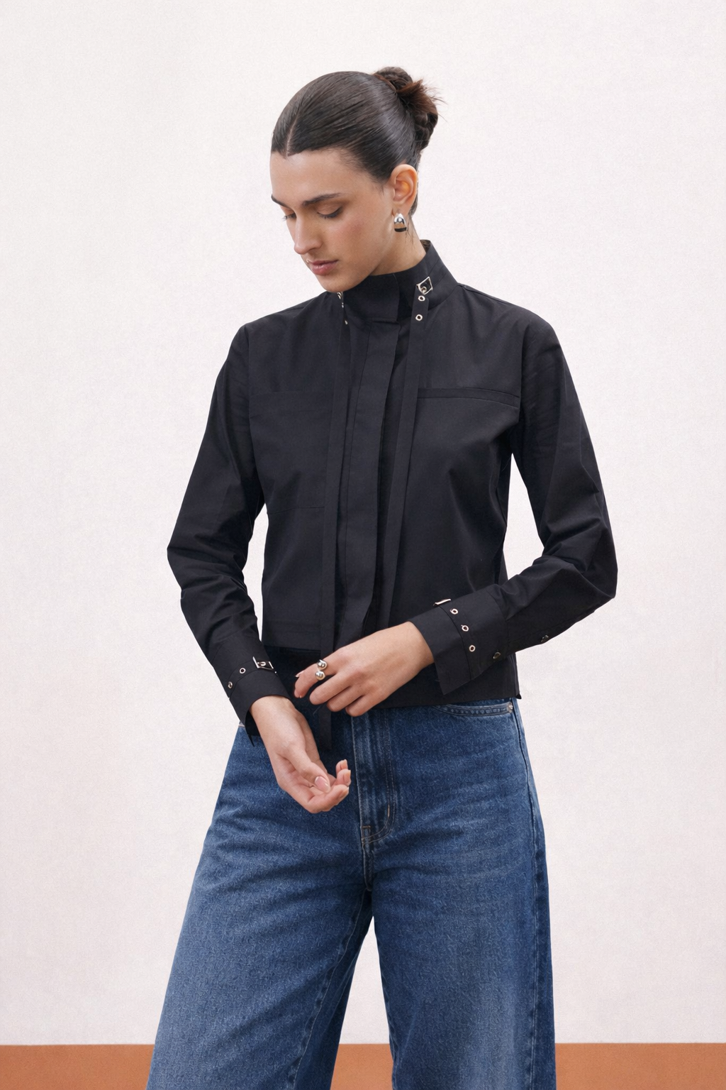 EYELETS SHIRT