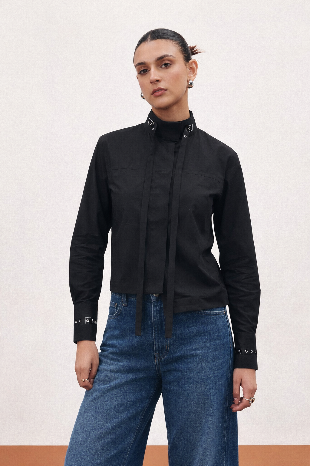 EYELETS SHIRT